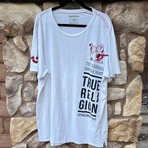 True Religion Long Buddha Elongated T-shirt Men’s XXXL Short Sleeve Y2K